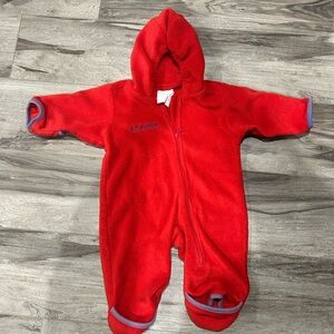 Columbia Vibrant Red Baby Fleece Suit